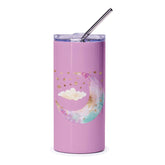 Moon and Stars Tumbler, Celestial Tumbler, Watercolor Moon Tumbler, Dreamy Tumbler, Gift For Her, Cute Tumbler, Travel Mug - Tawshia
